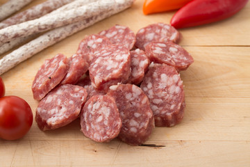 Geschnittene Salami