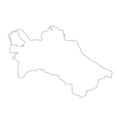 Obraz premium Map of Turkmenistan