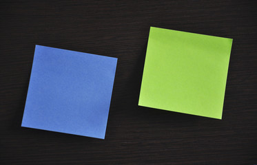 Sticker on wooden wall close-up 