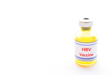 Bottle of hepatitis B virus vaccine for injection
