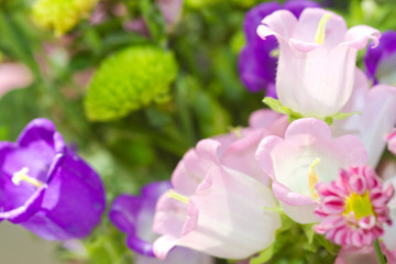 Obraz premium Bunter Blumenstrauß mit Glockenblumen