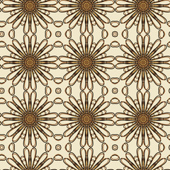Seamless floral pattern with a variety of floral motifs.