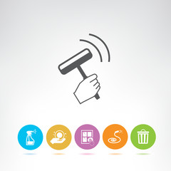 household tool and cleaning icons