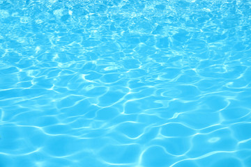 Plakat Swimming pool with clean blue water, closeup