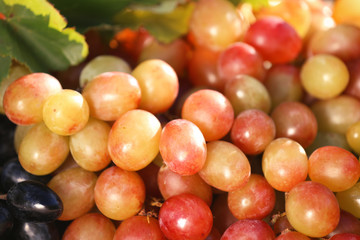 Fresh ripe juicy grapes as background, closeup