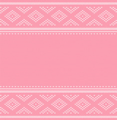 Knitted seamless pattern. Vector background