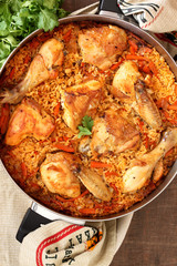 Chicken baked with rice