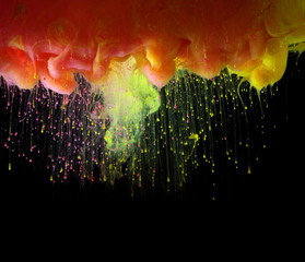 Acrylic colors in water. Abstract background.