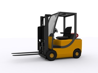 Forklifter isolated