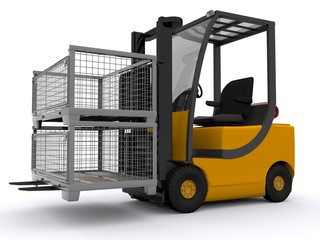 Forklifter isolated