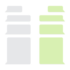 Obraz premium Set of message bubbles chat. Vector illustration