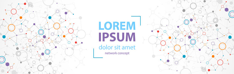 Abstract polygonal vector background with connecting dots and lines. Explode geometric shapes.