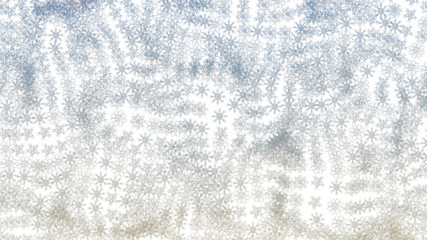 Abstract background with a variety of colorful snowflakes. Big and small.