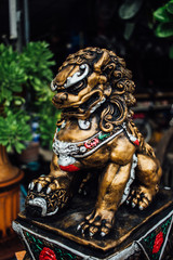 lion statue in chinese style