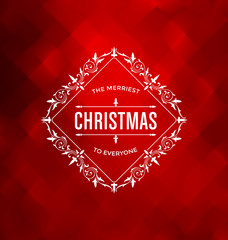 Christmas Card Design - Elegant Stylish Greeting with Typographic elements