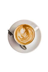 cup of coffee on white background