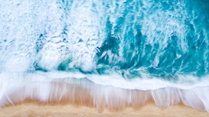 Ocean long exposure aerial view