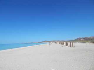 Sand dunes and blue sky