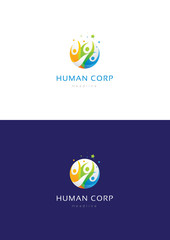 Human corporation logo teamplate.