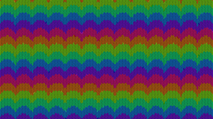 Background with a knitted texture, imitation of wool. Multicolored diverse lines.