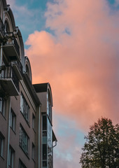 Sunset cityscape