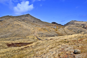 
 Views on trail to Ponta do Sao Lourenco peninsula, the eastern part of Madeira Island, Portugal