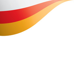 South Ossetia flag, vector illustration on a white background.