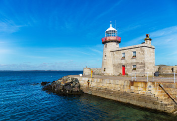 Fototapeta na wymiar Lighthouse in Howth near Dublin, Ireland