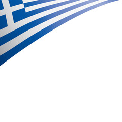 Greece flag, vector illustration on a white background.