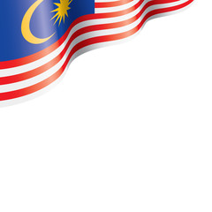Malaysia flag, vector illustration on a white background.