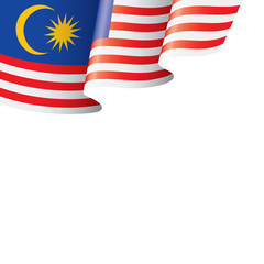 Malaysia flag, vector illustration on a white background.