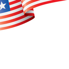 Liberia flag, vector illustration on a white background.