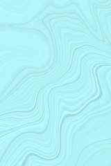 A wave pattern of white and blue. The background is turquoise with streaks and curved lines.
