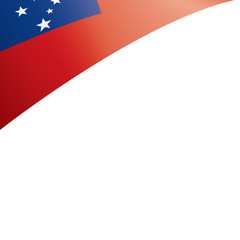 Samoa flag, vector illustration on a white background.