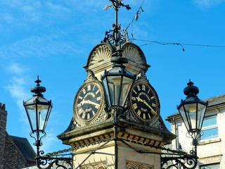 Fototapeta na wymiar A clock tower in Willenhall, UK