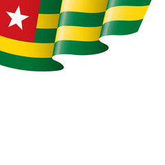 togo flag, vector illustration on a white background.