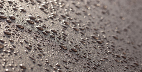 roof of the red metal and drops
