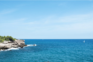 Fototapeta na wymiar Punta de Calafat in Ametlla de Mar, Spain