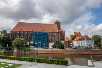 Church in Poland city Wrocław is full of amazing historic building