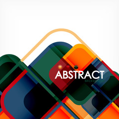 Abstract background, square shapes geometric composition