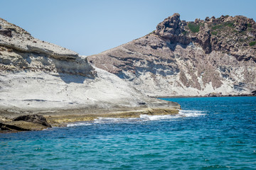 3 fourches island and waves and rocks