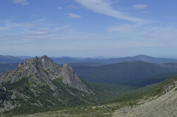 landscape mountains nature sky rock valley