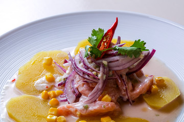Ceviche with salmon