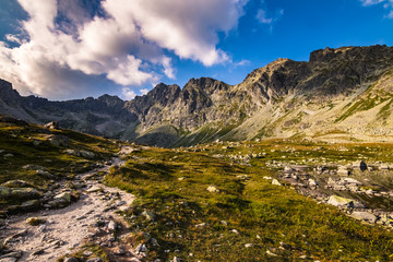 Beautiful scenery near Velke Hincovo pleso, High Tatras, Slovakia
