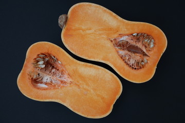 pumpkin on black background