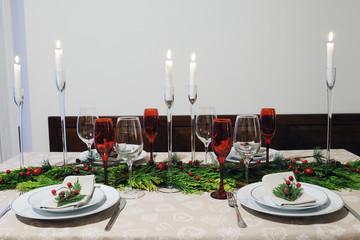 christmas table setting