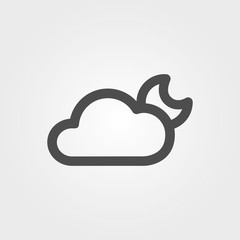 Fototapeta premium Modern weather icon. Flat vector symbols on background.