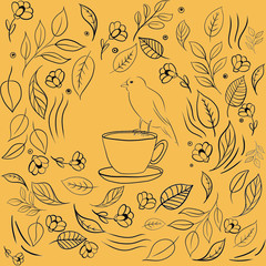 cafe sketch illustration 