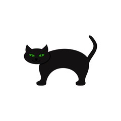 Cat of icon Halloween in the color