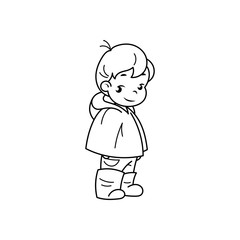 6497733 Cutest kid. Illustration isolated on white background. Design element for print, t-shirt, poster, card, banner.